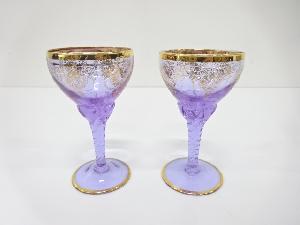 ゴールドフラワー　ワイングラス